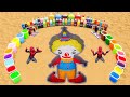 How to Make Rainbow Clown with Orbeez, Big Balloons, Big Pepsi, Fanta, Mirinda, Coca Cola and Mentos