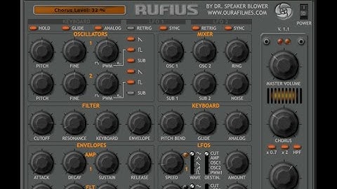 RUFIUS VSTi Demo - FREE VST plugin featuring 2 sub-oscillators