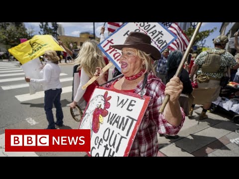 Coronavirus: US protests against and for lockdown restrictions – BBC News