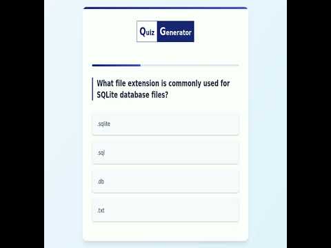 SQLite Quiz: Test