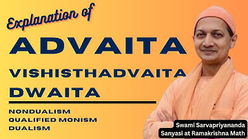 Swami Sarvapriyanada on Advaita, Vishishadvaita & Dwaita philosophies @VedantaNY