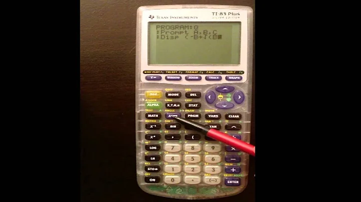Quadratic Formula for TI-83, TI-84