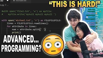 Michael Reeves Teaches Lilypichu Coding #5// Creating Files & Managing Them, Python!