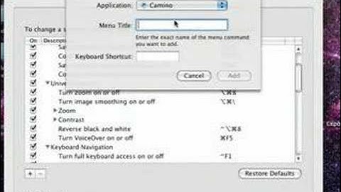 How to create your own Keyboard Shortcuts in Mac OS X