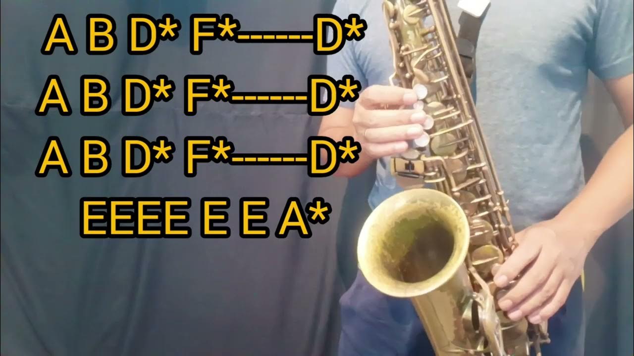 tequila Letter notes tutorial alto sax YouTube