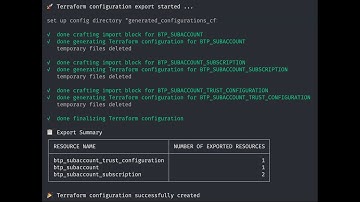 Terraform Exporter for SAP BTP