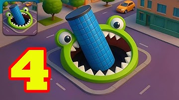 Hole.io -  Robot City - Gameplay Walkthrough Part 4 (Game Android,iOS)