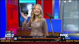 Jackie Evancho On Fox and Friends Intro Waving Oct 5 2012