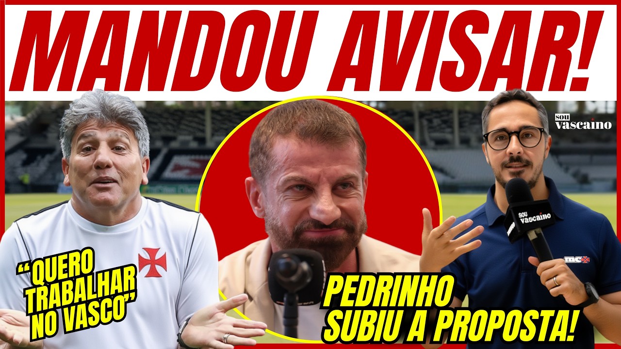 💢✍🏼  RENATO GAUCHO MANDOU AVISAR! VASCO BATE O MARTELO AGORA DE MANHÃ
