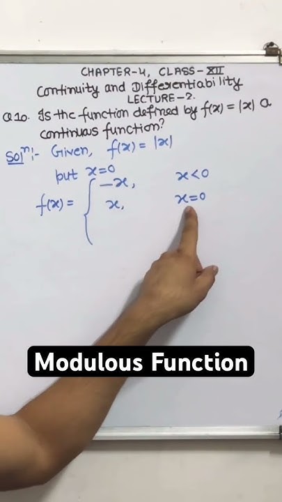 Continuity of a Modulous function - YouTube