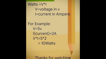 how to calculate watts?