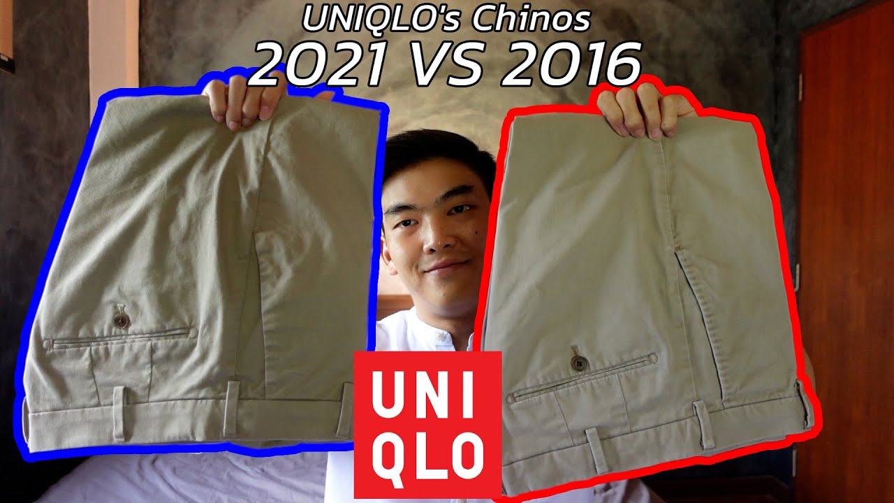 กางเกงขาสั้นชาย ยูนิโคล่  New 2022  กางเกง Chino จาก Uniqlo รุ่น 2016 vs 2021 แตกต่างกันยังไง ?? | art_woek