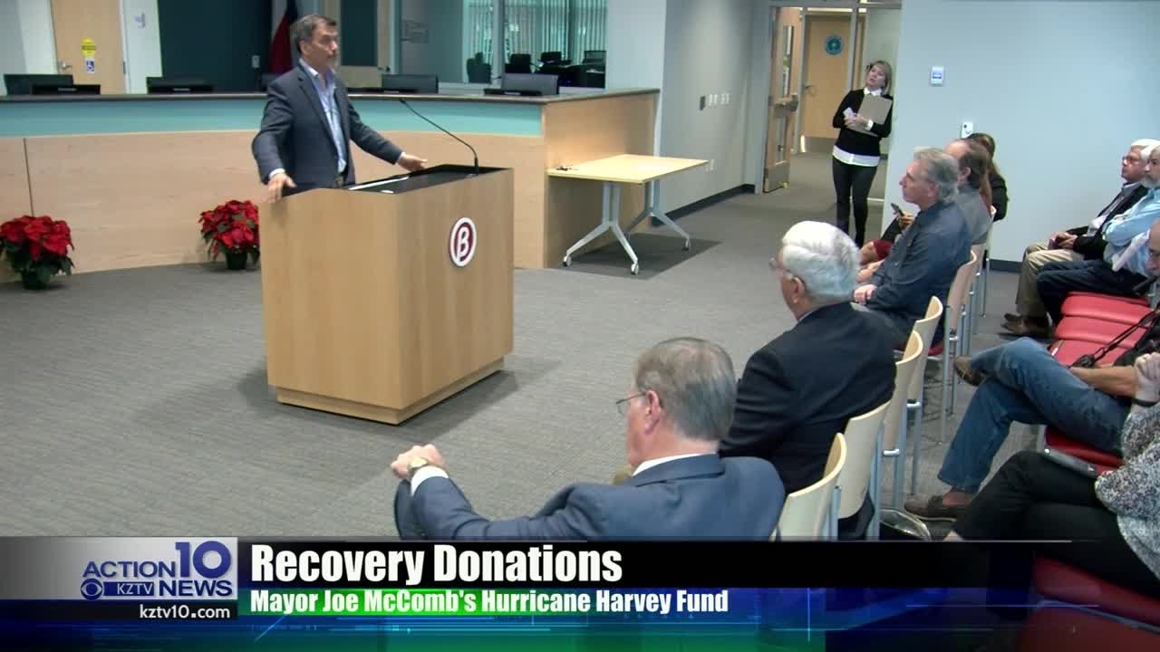 Mayor McComb's Hurricane Harvey fund donations