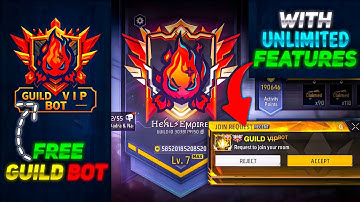 NEW GUILD BOT in Free Fire 🤯 | Unlimited Features + 100% Free & Safe Trick