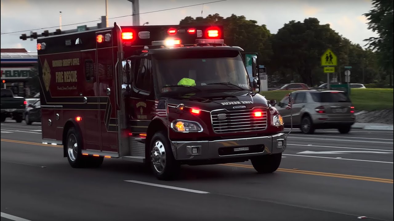Broward sheriff's office (BSO) Rescue (R51) transporting to North ...