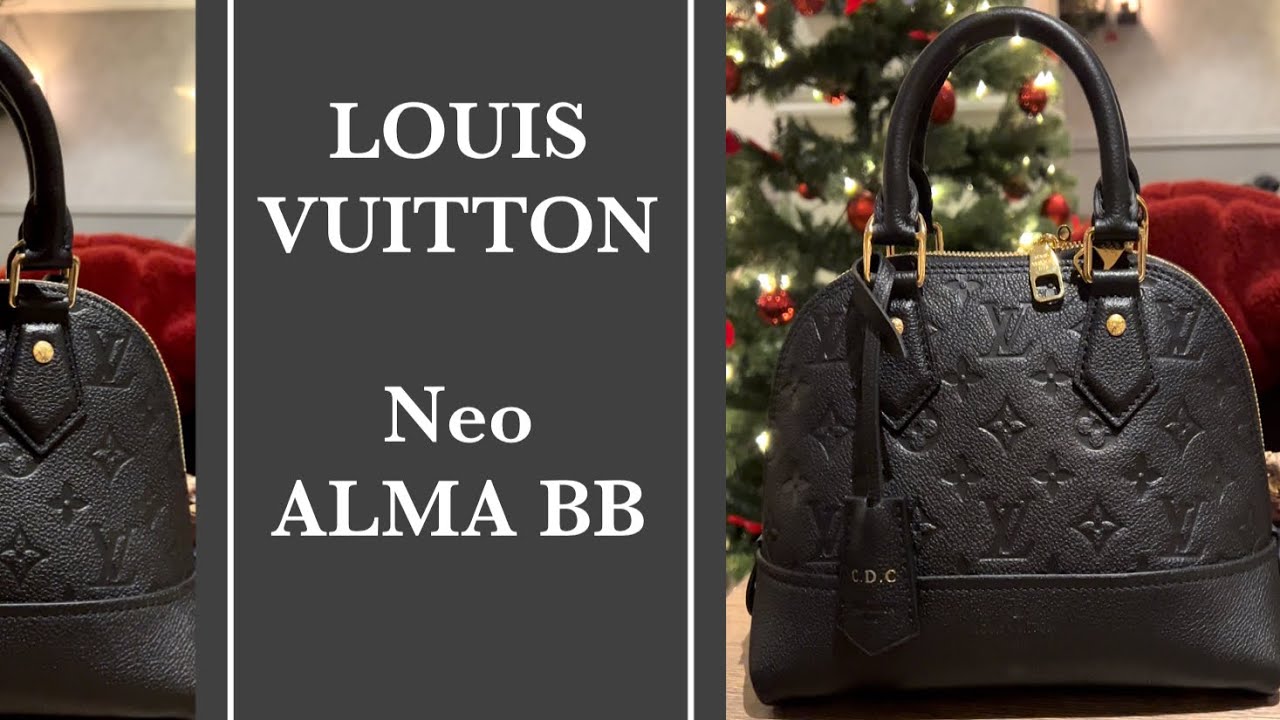 Louis Vuitton Black Monogram Empreinte Leather BB Neo Alma Bag