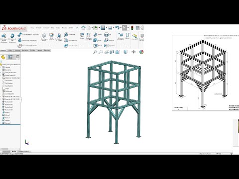 SOLİDWORKS  PROFİL KOMUTU İLE  KAFES TASARIMI