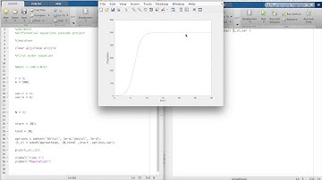 Solving differential equations in matlab: an example in ODE45