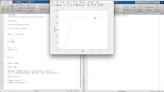 Solving differential equations in matlab: an example in ODE45