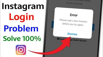 Instagram Fix Please Wait A Few Minutes Before You Try Again | Instagram Login Problem Solve