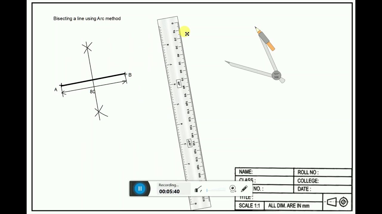 1. Bisecting Line method 1-Engineering Drawing and Graphics - YouTube