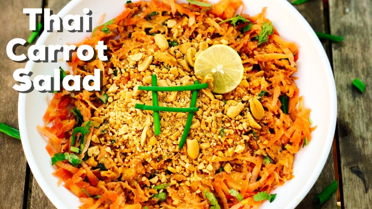 Thai Carrot Salad | Carrot Salad| Healthy Carrot Salad Recipe |Thai Peanut Dressing| Flavourful Food