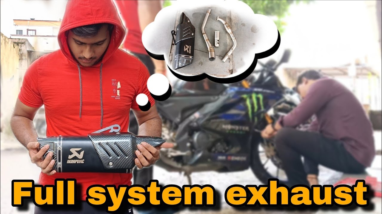 R15M monster 2025 model 😱 full system acrapovic exhaust 🏍️🔥🔥// Full system acrapovic exhaust video..