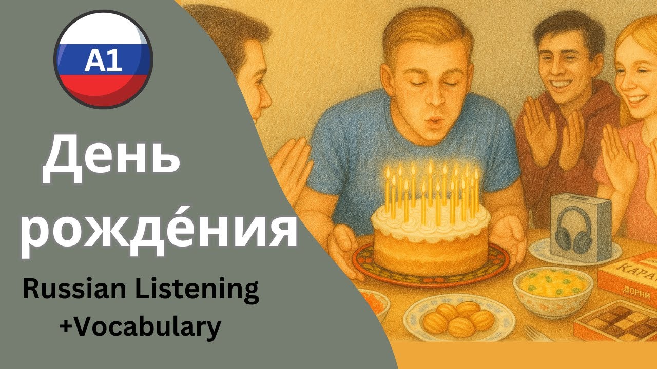 🎂 Ilya’s Birthday – Friendly Russian Story for Beginners (A1)