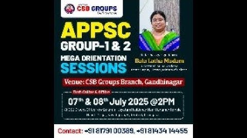APPSC GROUP-1&2 MEGA ORIENTATION SESSIONS #balalathamadam
