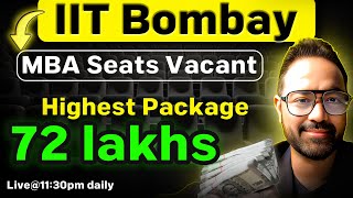 MBA in IIT B | IIT Bombay Placements | Seats vacant in IIT B | Waitlist movement | SJSOM