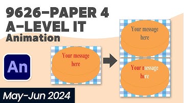 9626 Paper 4 - A Level IT,  May June 2024   Animation