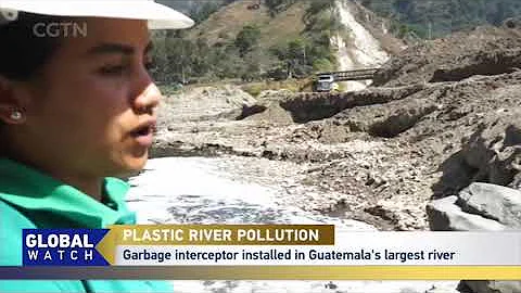 Garbage interceptor installed in Guatemala's largest river