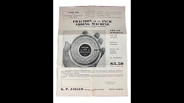 Fun old tool.  Fraction of an Inch adding machine.