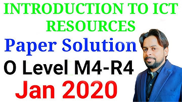 Paper Solution of Jan 2020 ICT Resources । Answer key  of ICT Resources Jan 2020