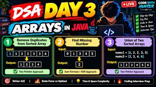DSA Day 3 🚀 | 3 Must-Know Array Problems in Java | Striver A2Z | Coding Interview Prep