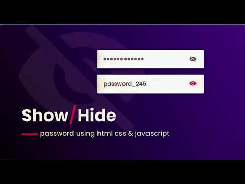 Password Show and Hide Using HTML, CSS & JavaScript | Mini Project for Beginner