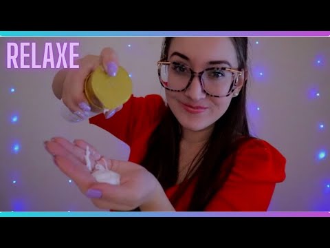 ASMR ATENÇÃO PESSOAL: FAZENDO MASSAGEM NAS SUAS COSTAS E OMBROS | Sons de creme, boca, tapping