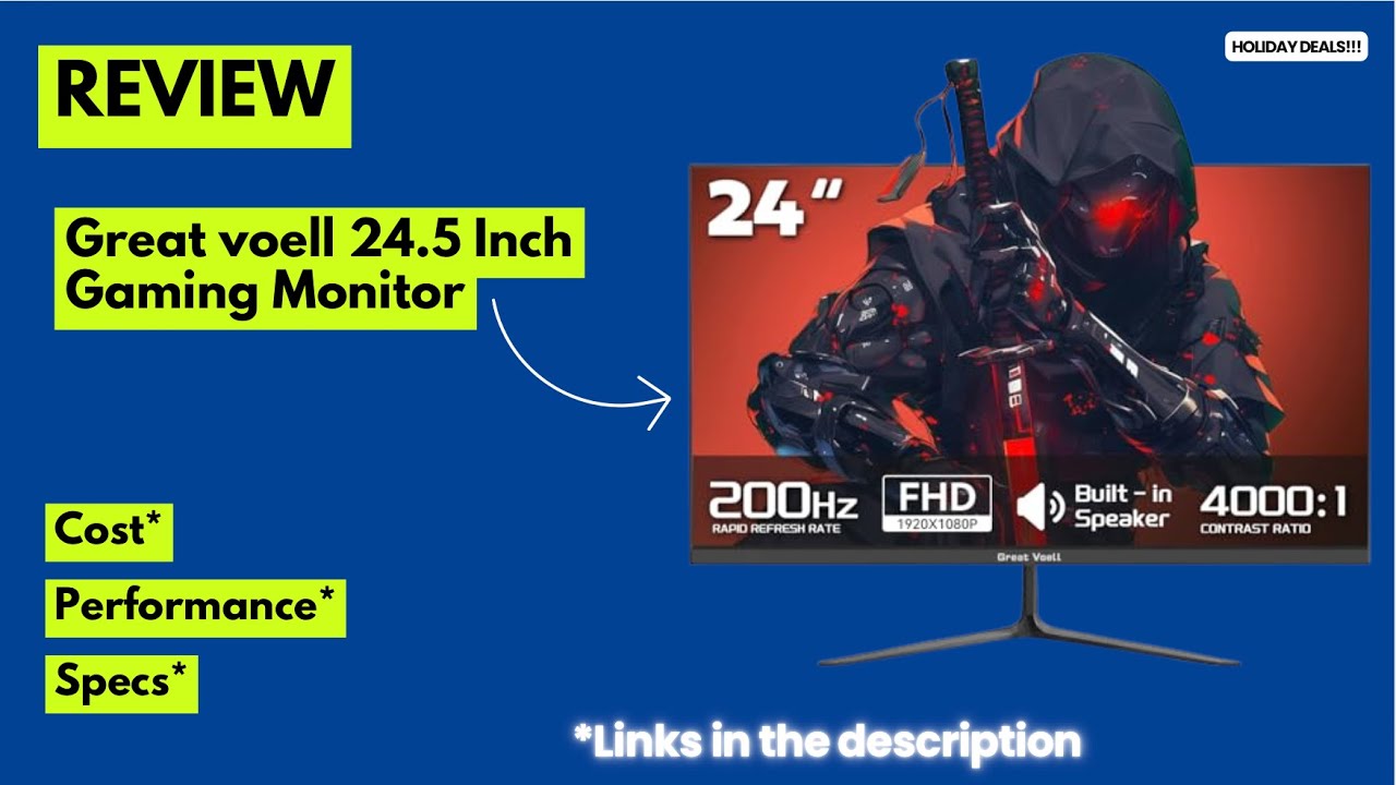 Отличный обзор игрового монитора Voell 24,5 дюйма с частотой 200 Гц | Плавный игровой процесс с F...