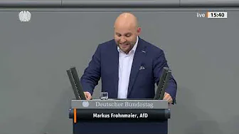 Frohnmeister platzt der Kragen! – AfD-Politiker rechnet im Bundestag ab!