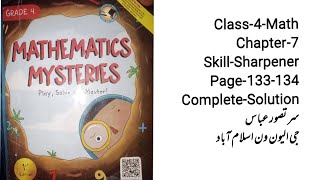 Class 4 Math chapter 7 Skill sharpner page 133 / 4 class Math Unit 7 Skill sharpner page 133