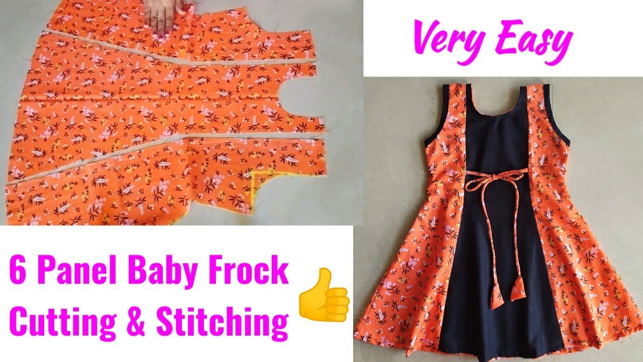 Baby frock cutting and stitching// 5-6 year old girl dress cutting and  stitching - YouTube