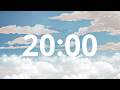 20 Minute Timer ☁️ Beautiful Blue Sky &amp; Clouds (No Music) Peaceful Day Ambience