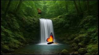 Relaksasi otak dengan pemandangan air terjun dan suara musik menenangkan