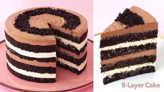 8-Layer CHOCOLATE CAKE! Moist, fluffy, and Delicious!