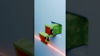 No Ai used - Minecraft Creeper Slicing loop #minecraftanimation