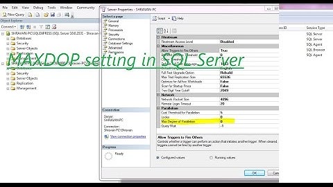 How To Change MAXDOP Setting In SQLServer