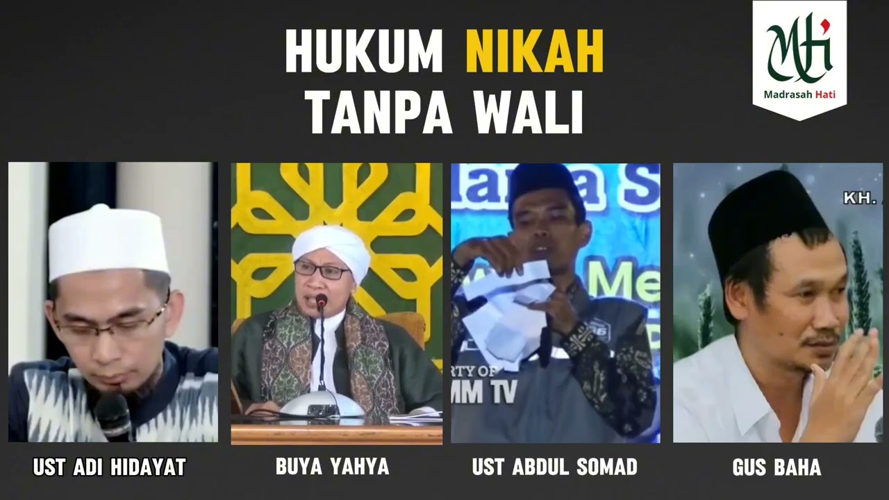 Hukum Nikah Tanpa Wali Menurut Para Ulama Besar | Gus Baha, UAS, Buya Yahya, Ust Adi Hidayat