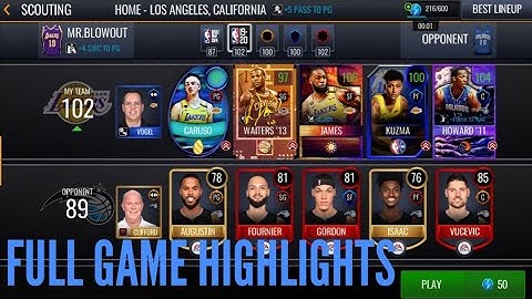 NBALIVEMOBILE LAKERS VS MAGIC FULL GAME HILIGHTS. Gamestats in comments.