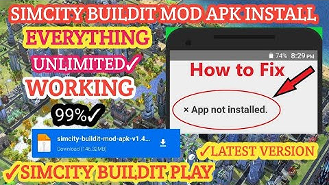 SIMCITY BUILDIT MOD APK NOT INSTALLED (SOLVE PROBLEM) LATEST VERSION UNLIMITED EVERYTHING