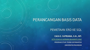 Perancangan Basis Data : Pemetaan ERD - SQL